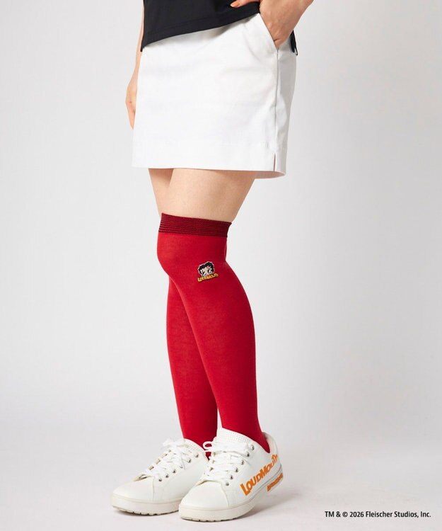 FILA GOLF／marie claire 【Loudmouth×Betty Boop™】ニーハイソックス Red