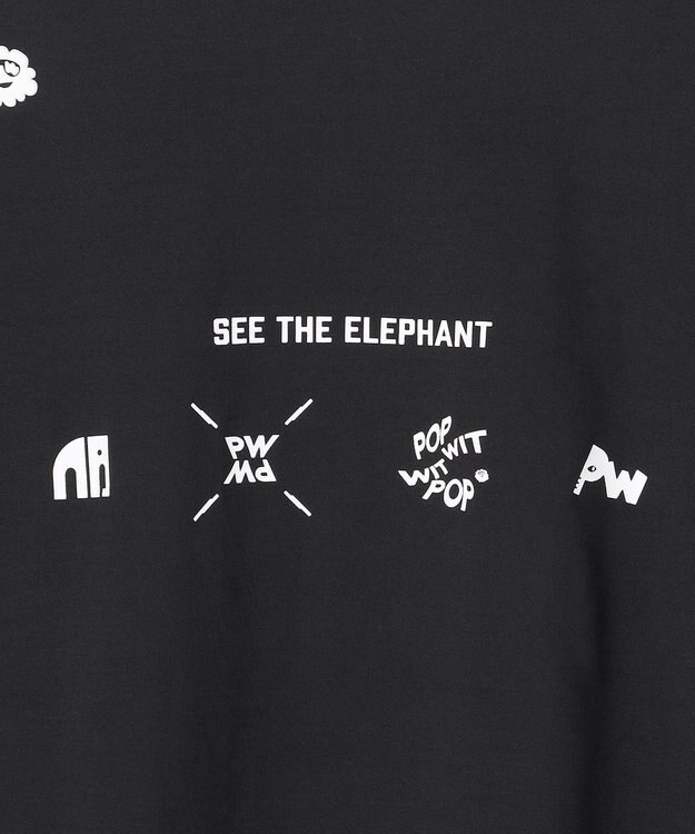 PW CIRCULUS 【WOMEN】アニマルグラフィックモックネック  ゴルフウェア レディース ブラック系