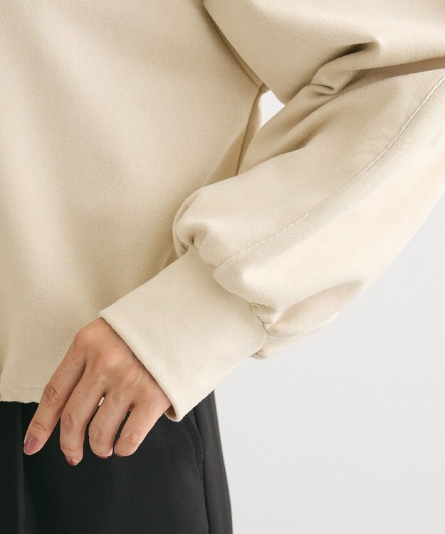 Green Parks スウェード調トラックジャケット Ivory