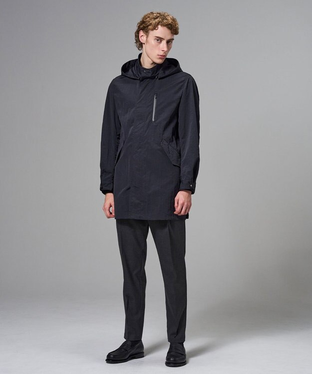 JOSEPH HOMME 新素材【高機能素材/ライナードッキング対応】トラセアナイロンタッサー　モッズコート ブラック系
