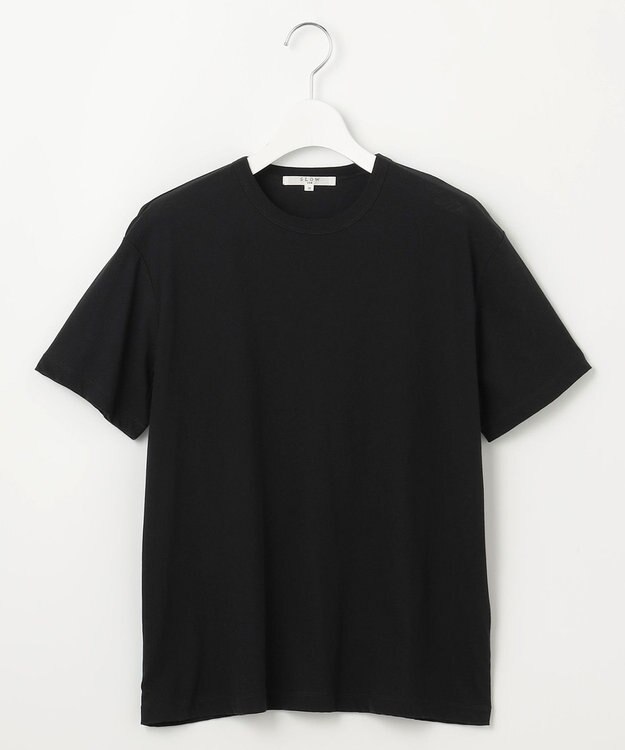 23区 【SLOW/WEB限定】シアーツイストシングルジャージー Tシャツ ブラック系