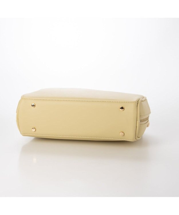 UNBILLION カシュカシュ cachecache / チャーム付横長ボストン イエロー