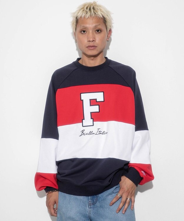 WEGO 【ユニセックス着用ITEM】別注FILAパネル切替プルオーバー レッドその他