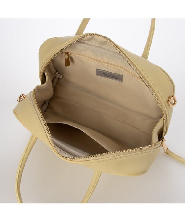 UNBILLION カシュカシュ cachecache / チャーム付横長ボストン イエロー