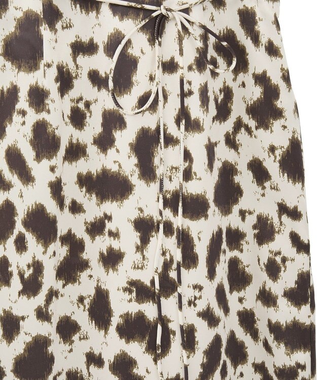 CRAFT STANDARD BOUTIQUE ヒョウ柄プリントIラインスカート Beige