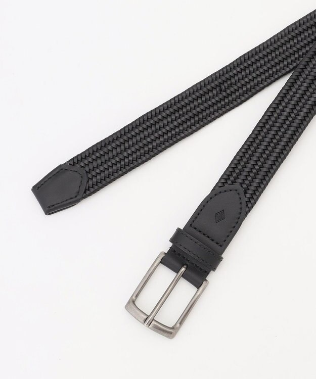 JOSEPH ABBOUD 【キングサイズ・イタリア素材・ストレッチ・日本製】ストレッチレザーベルト ブラック系