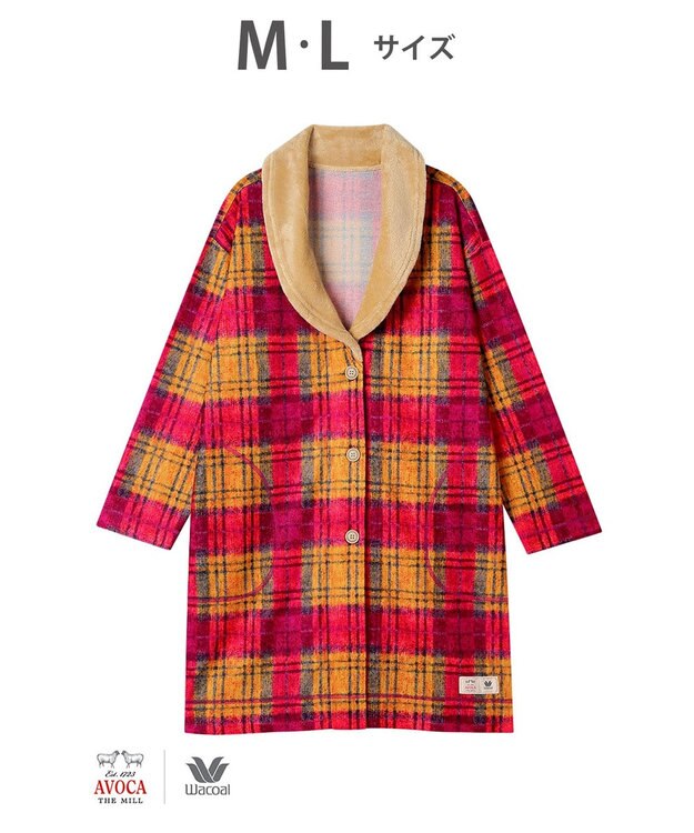 WACOAL ローブ 【AVOCA×ワコール】 長袖 あったか レディース BRW750 /ワコール ロマンピンク