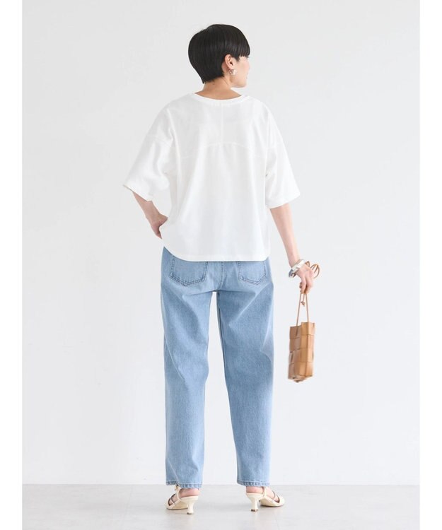 AMERICAN HOLIC ラウンド切り替えカットプルオーバー Off White