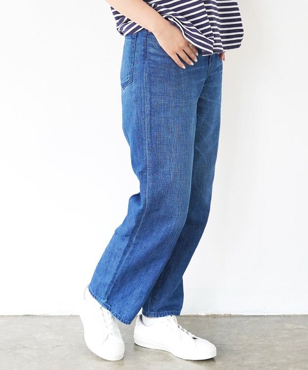 caqu FS linen ankle boy`s アンクル丈 ゆったりボーイフィットリネンデニム 1year