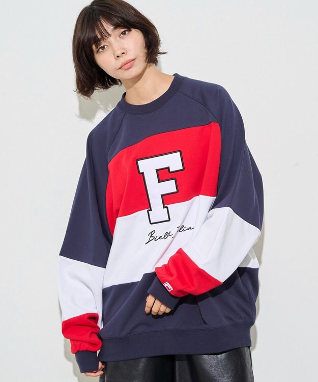 WEGO 【ユニセックス着用ITEM】別注FILAパネル切替プルオーバー レッドその他