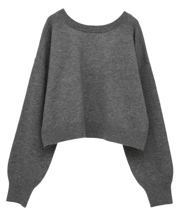 Green Parks ２ＷＡＹ　ショート丈ニットプルオーバー Gray Mixture