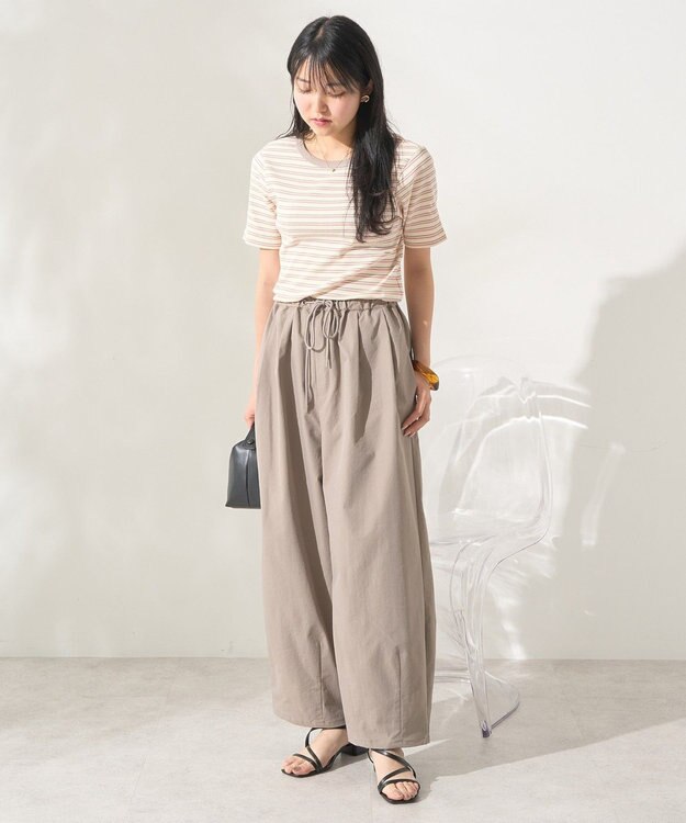 AMERICAN HOLIC リブ　５分袖トップス Pink