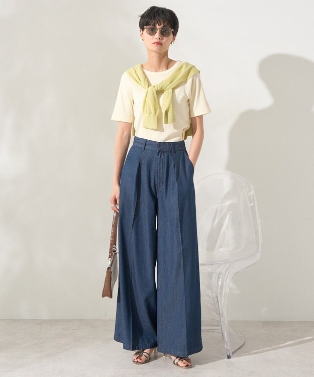 AMERICAN HOLIC リブ　５分袖トップス Pink