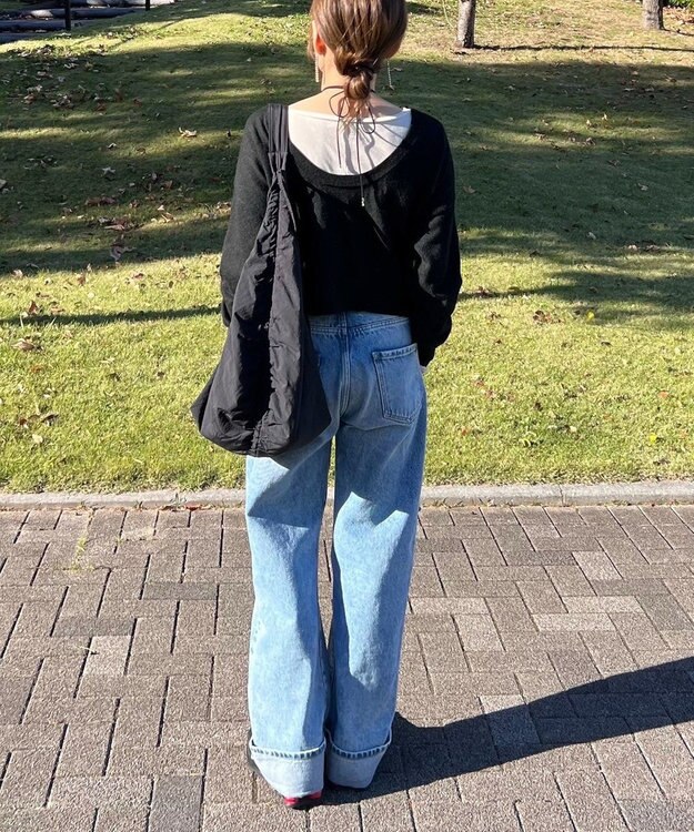 Green Parks ２ＷＡＹ　ショート丈ニットプルオーバー Black