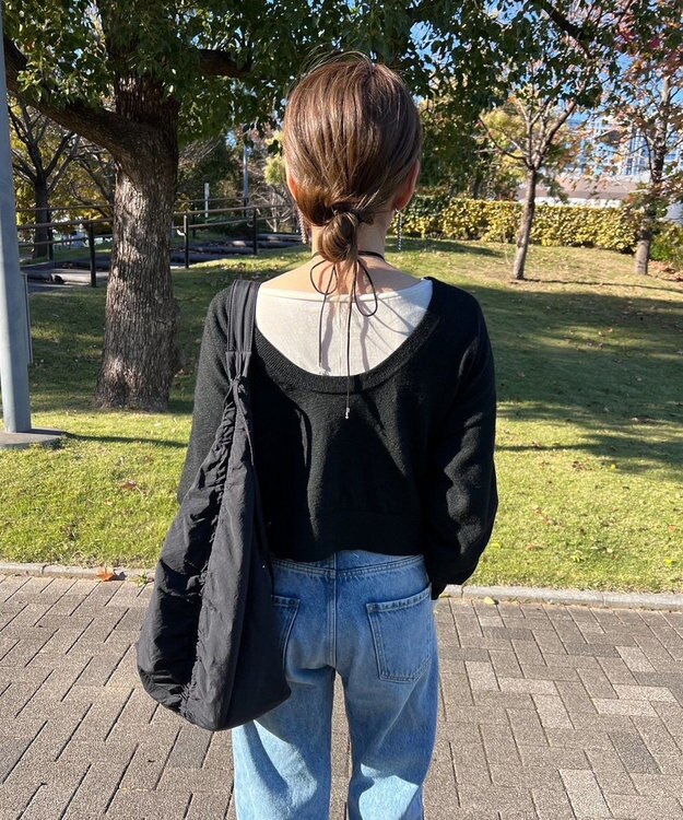 Green Parks ２ＷＡＹ　ショート丈ニットプルオーバー Black