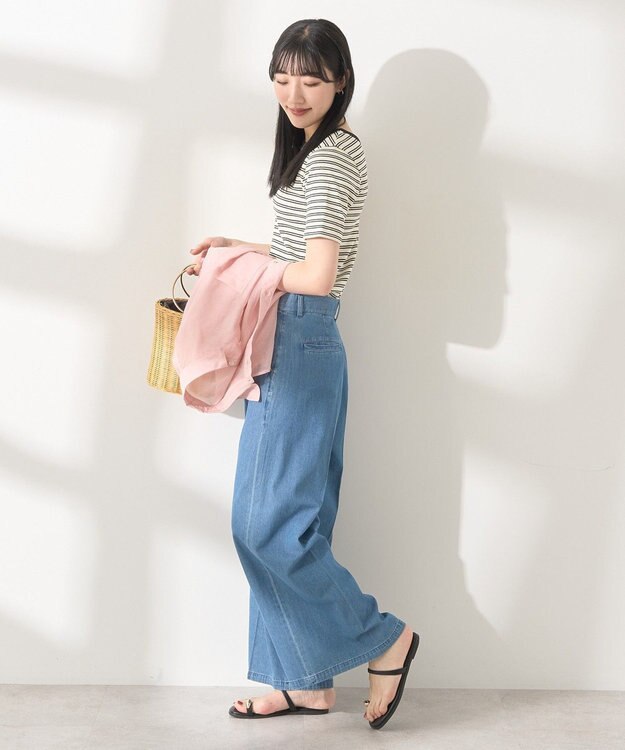 AMERICAN HOLIC リブ　５分袖トップス Pink