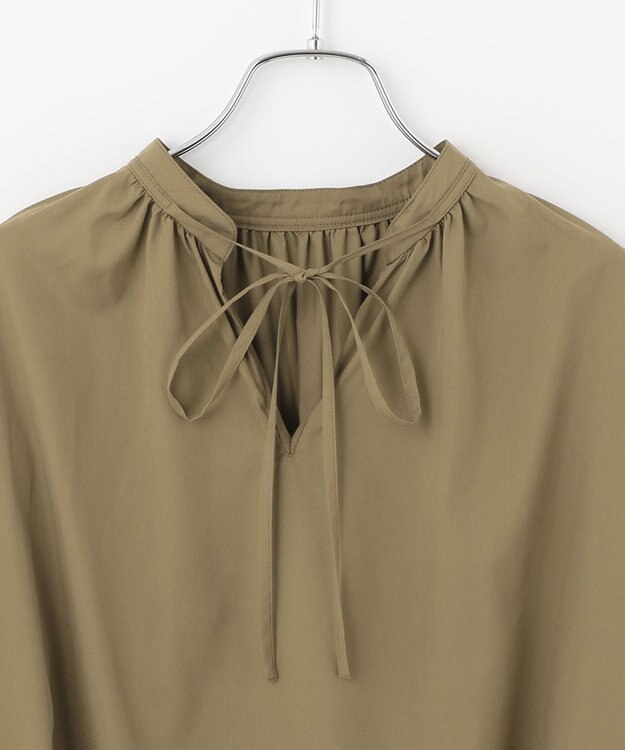 #Newans 【ANSWER for 男の子ママ】スリットネックパフスリーブブラウス カーキ系