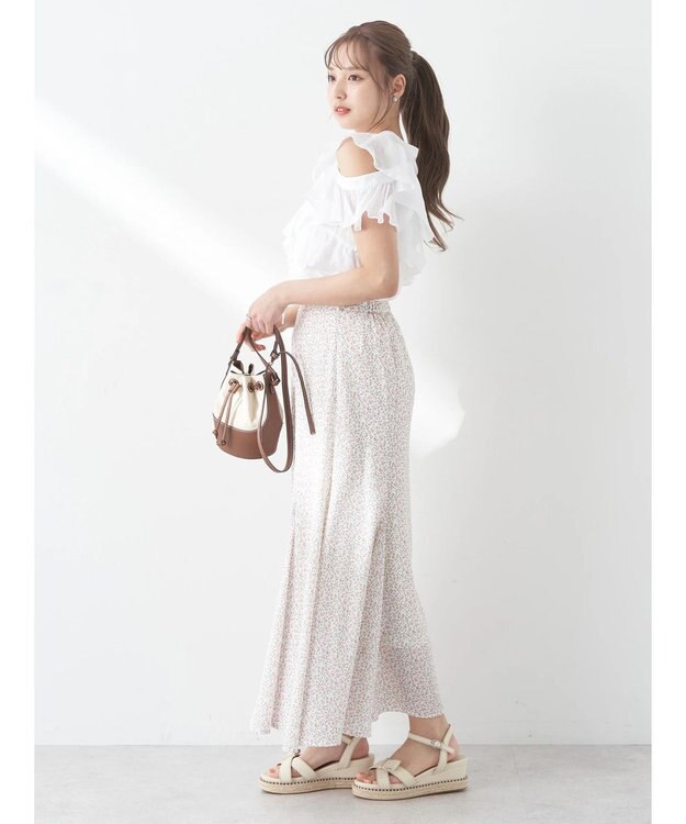 earth music&ecology ２ＷＡＹフリルブラウス White