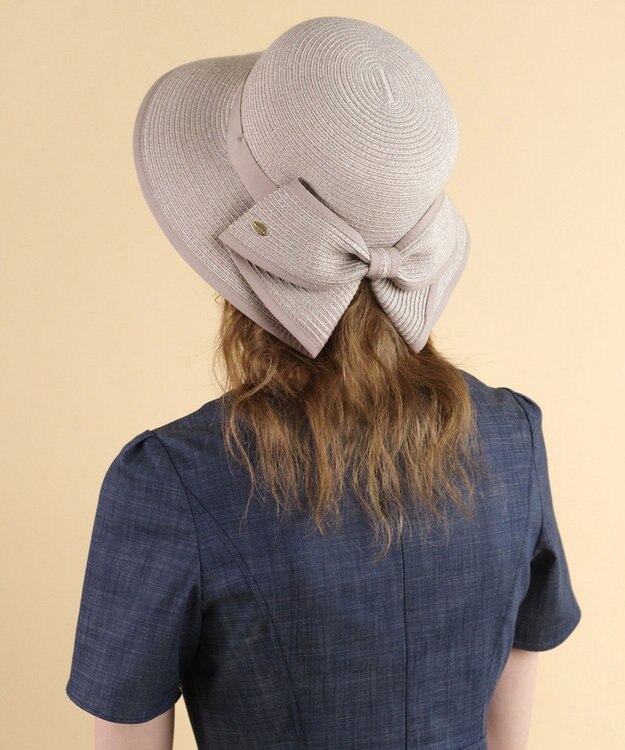 TOCCA 【UV97%以上カット・吸水速乾・抗菌防臭・洗える・サイズ調整可】BACK RIBBON HAT ハット ベージュ系
