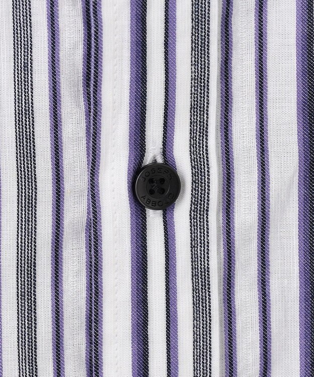 JOSEPH ABBOUD 【キングサイズ・サステイナブル】ソアロンストライプ シャツ パープル系1