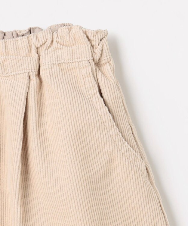 ANY KIDS ネコ刺繍 コーデュロイ ショートパンツ ベージュ