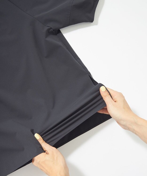 UNFILO 【ストレッチ/軽量/シワになりにくい/撥水】MOVE TEX ブラウス チャコール