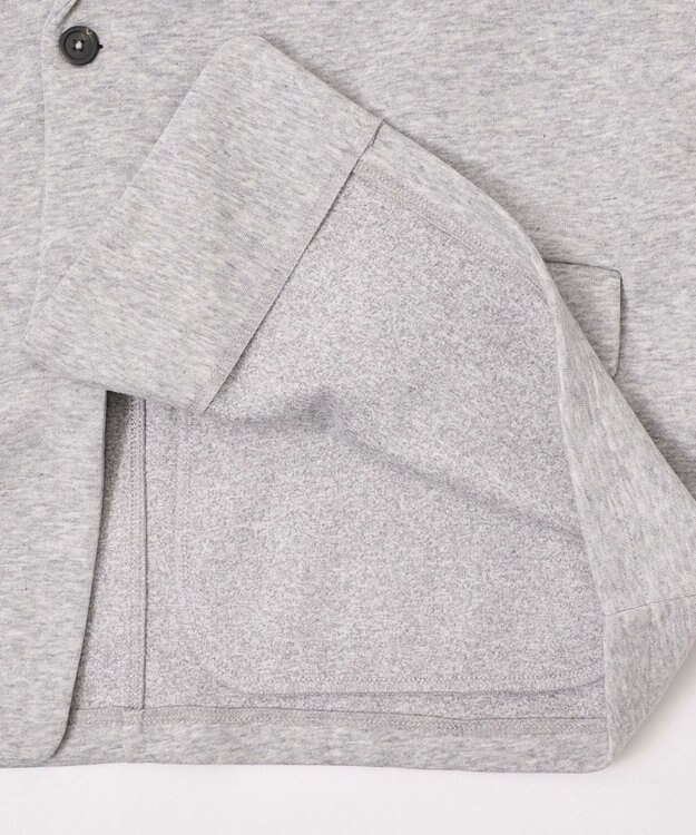 WEGO 【ユニセックス着用ITEM/MLサイズ展開】ボンディングスウェットテーラードジャケット 杢グレー