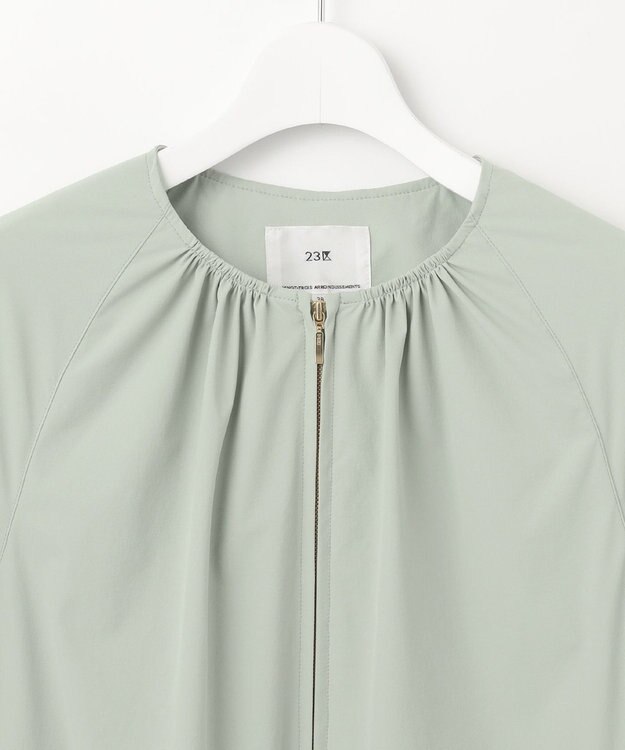 23区 【洗える/撥水加工】ナイロン2WAYストレッチ  ブルゾン [WEB限定]スモーキーグリーン系