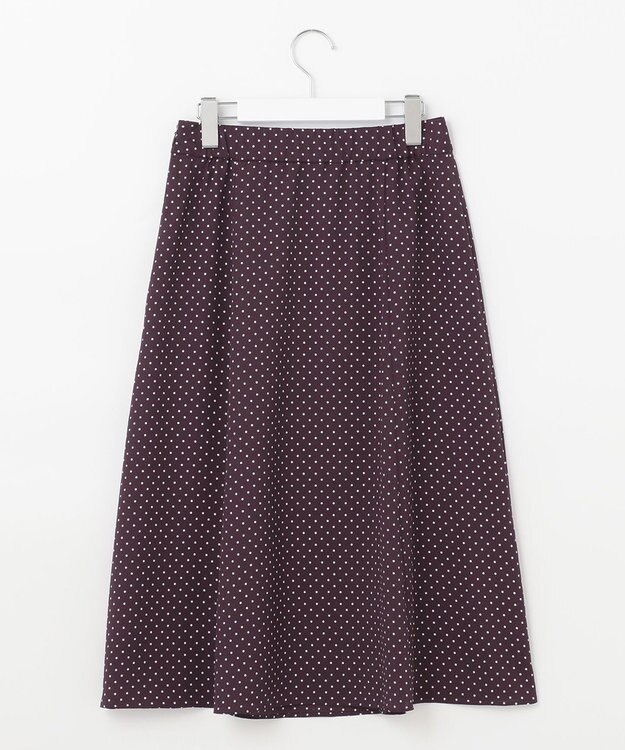 J.PRESS LADIES 【洗える】 ドットプリント フレアー スカート パープル系5