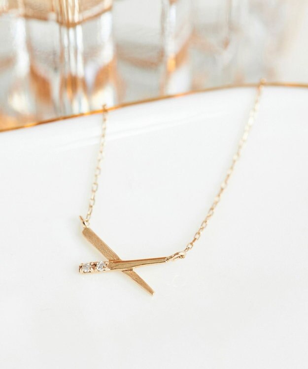 Phoebe 【K10】プレシャスクロスダイヤモンドネックレス/全長:40cm ゴールド