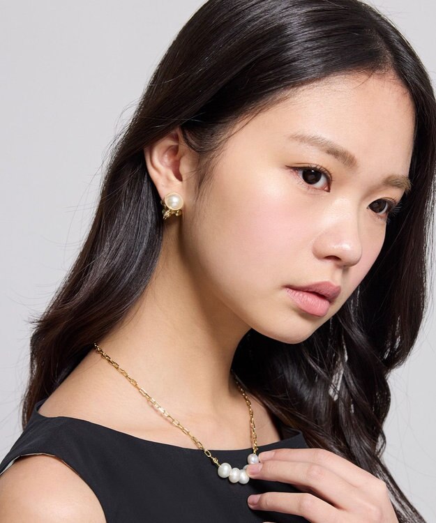 TOCCA LINE PEARL NECKLACE 淡水パールネックレス ゴールド系