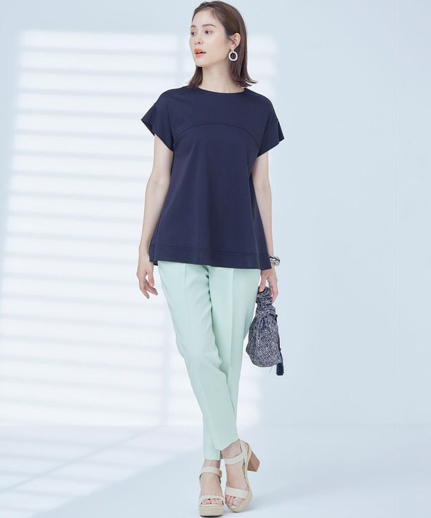 組曲 S 【WEB限定】コンシャスジャージー チュニックカットソー ブラック系