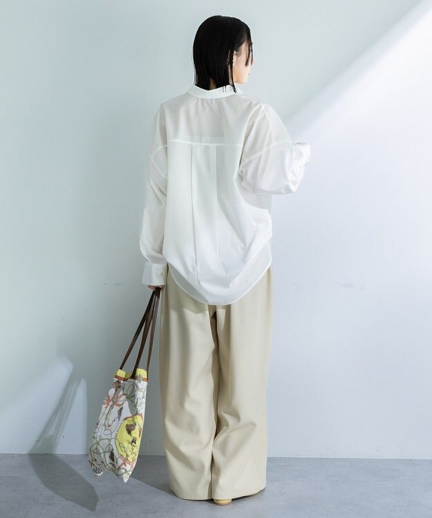 Green Parks イージーケア抜け衿シャツ Off White