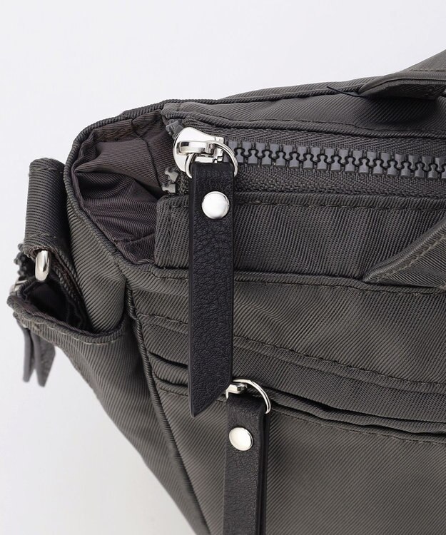 LA BAGAGERIE 【MONICA】サイドジップ2WAYトートバッグ ダークグレー