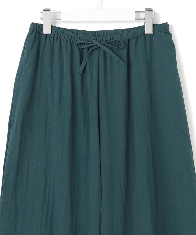 J.PRESS YORK STREET 【WOMEN】ワッシャーリラックス ワイドパンツ ダークグリーン系
