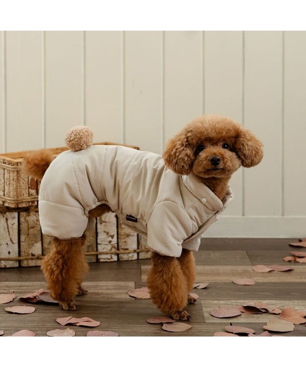 PET PARADISE ペットパラダイス くまちゃん 遠赤外線  綿入れ オール 小型犬 ベージュ