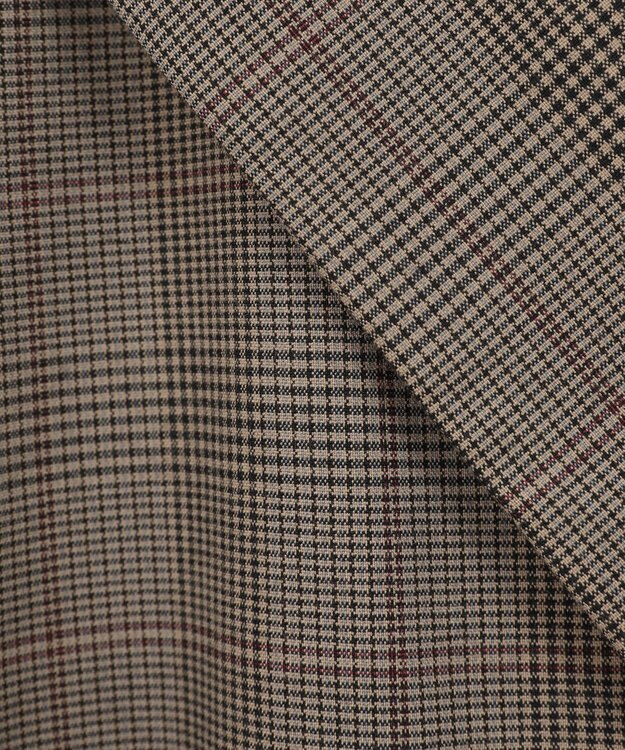 earth music&ecology ショートジレンチ Check Brown