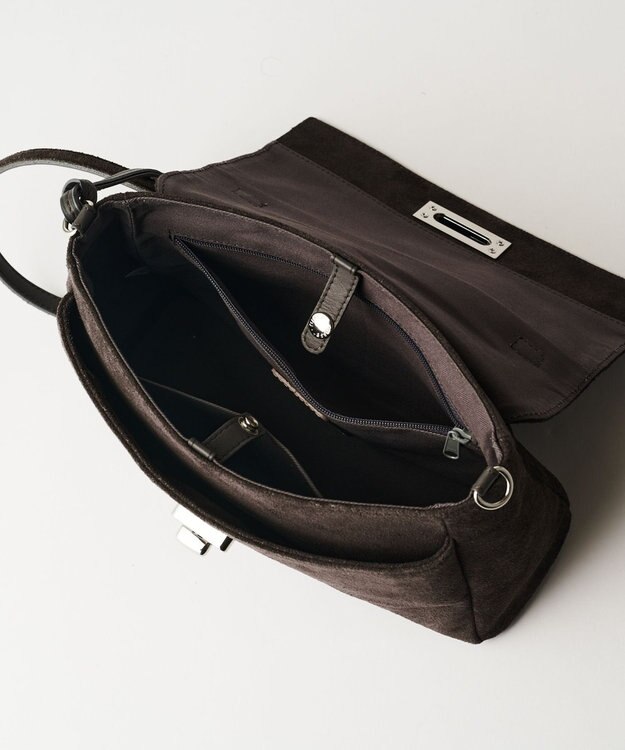 russet スエードフラップミニトートバッグ(CE-1722-WEB) Gray