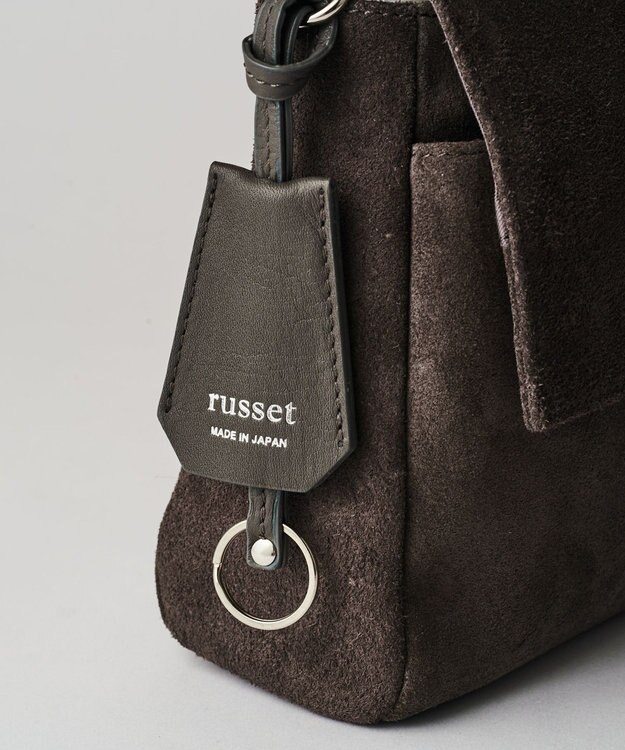 russet スエードフラップミニトートバッグ(CE-1722-WEB) Gray