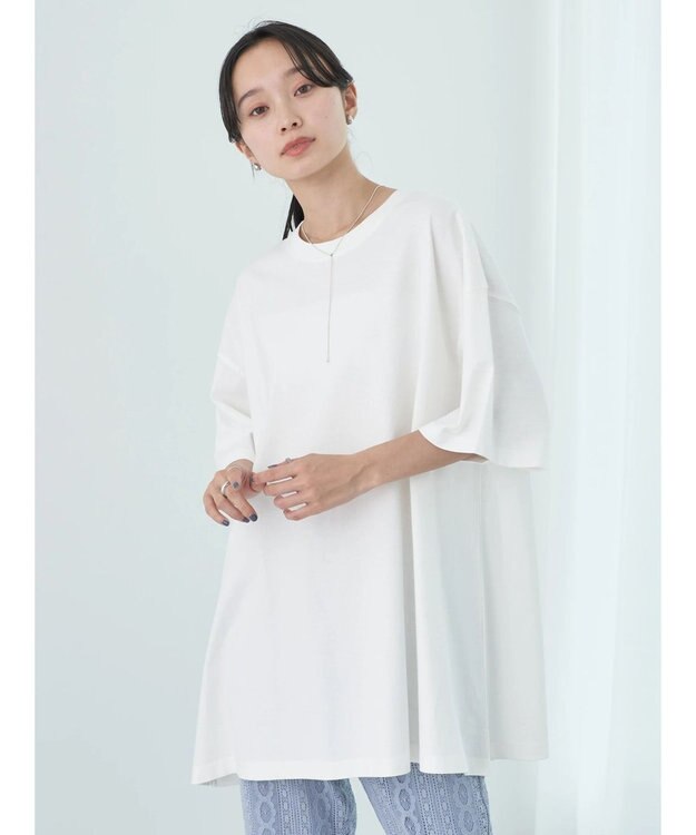 earth music&ecology オーバーフレアＴＥＥ Off White