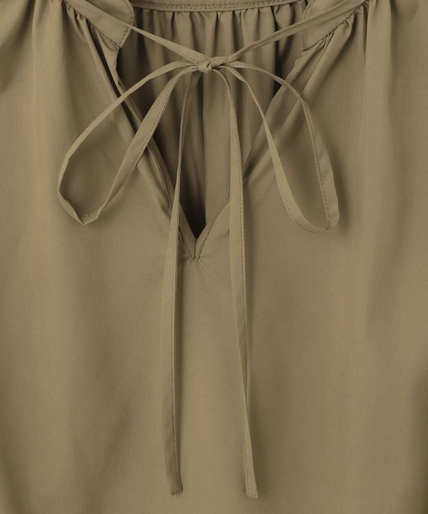 #Newans 【ANSWER for 男の子ママ】スリットネックパフスリーブブラウス カーキ系