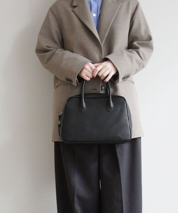 TIDEWAY MOSS グリッド ボストンバッグ M ブラック