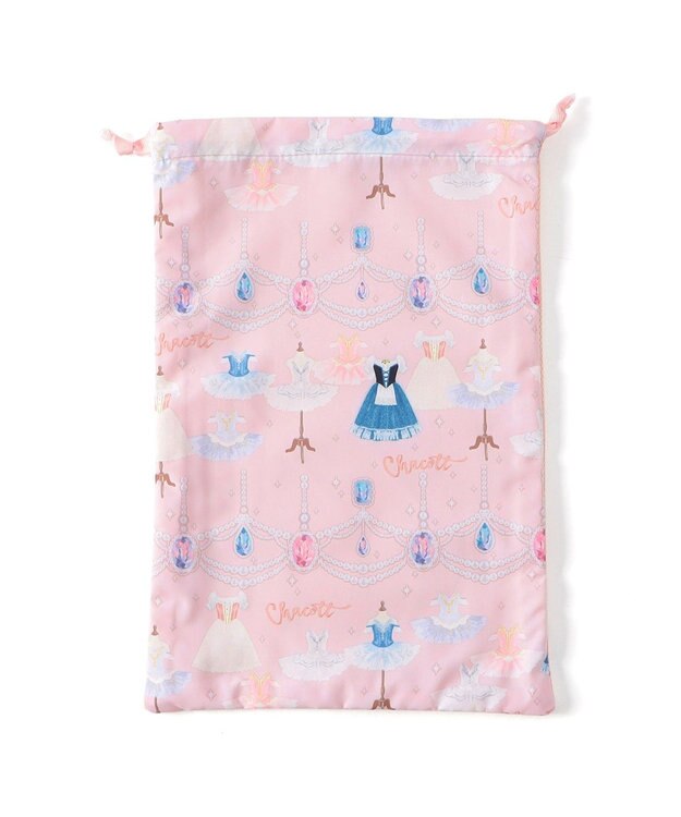 Chacott ジュエルチュチュ半メッシュ巾着M ロイヤルピンク