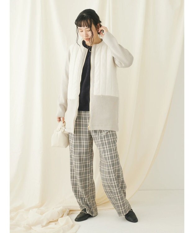 CRAFT STANDARD BOUTIQUE シェニールヤーンニットプルオーバー Navy