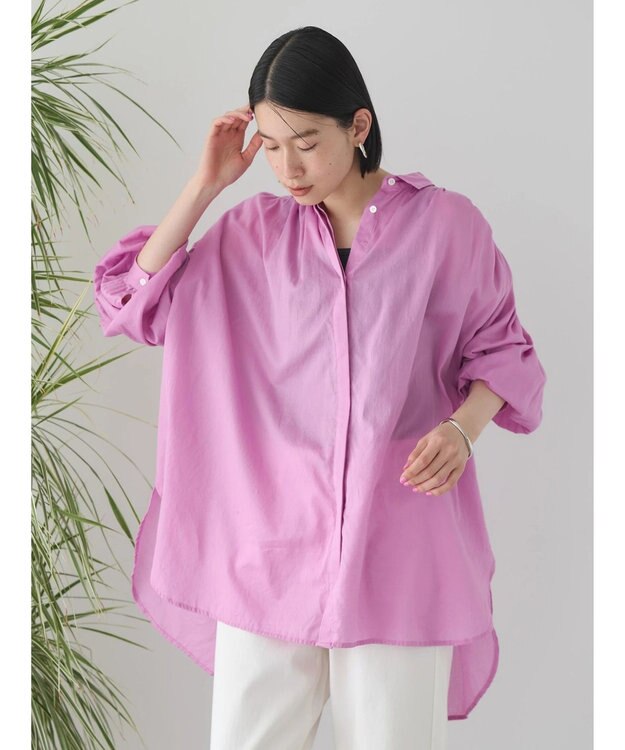 AMERICAN HOLIC カルゼギャザーシャツチュニック Pink