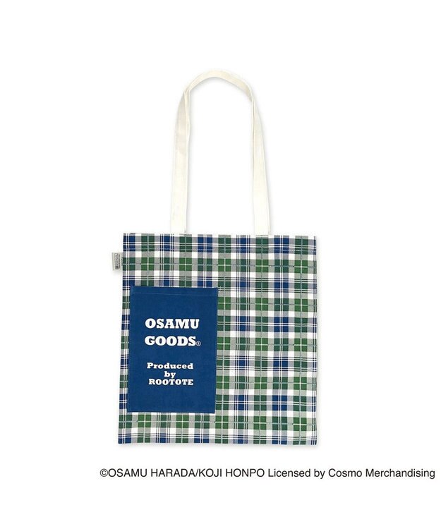 ROOTOTE 4722【オサムグッズ】OSAMU GOODS(R)×ROOTOTE トール・フラット 02：チェックネイビー