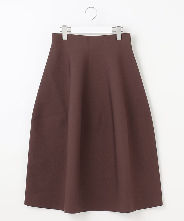 自由区 S 【洗える】ポリエステルホールガーメント スカート ダークブラウン系