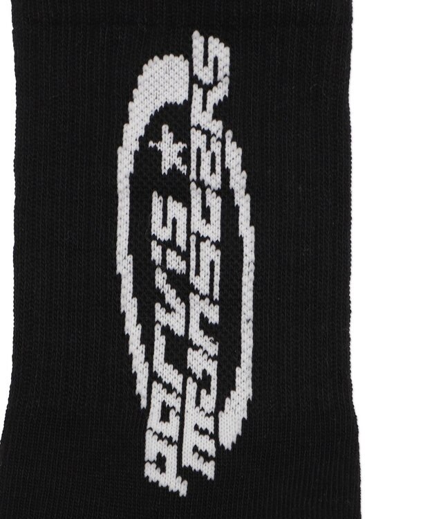 WEGO オーバルロゴデザインソックス ブラック