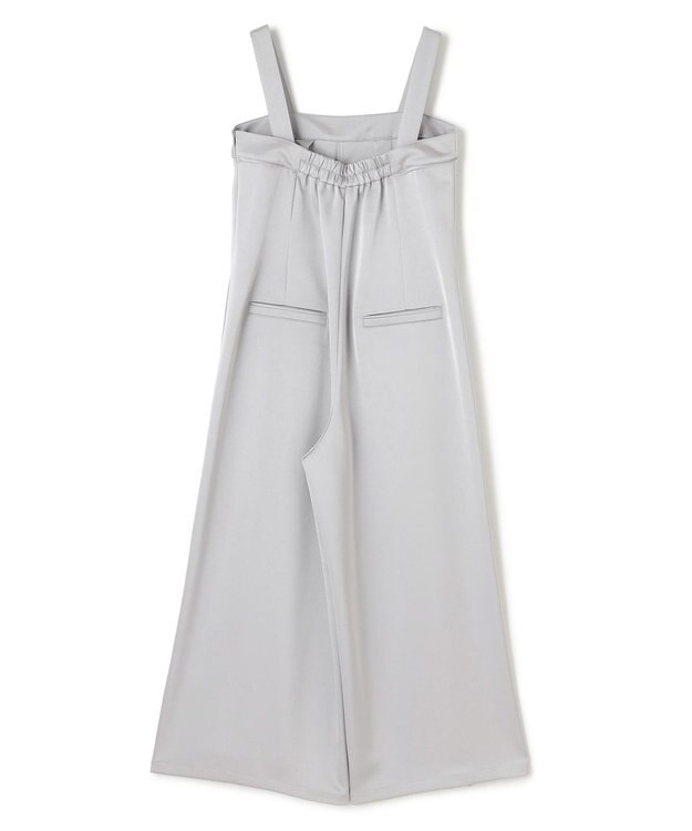 uncrave シャイニーダブルサテン オールインワン シルバーグレー