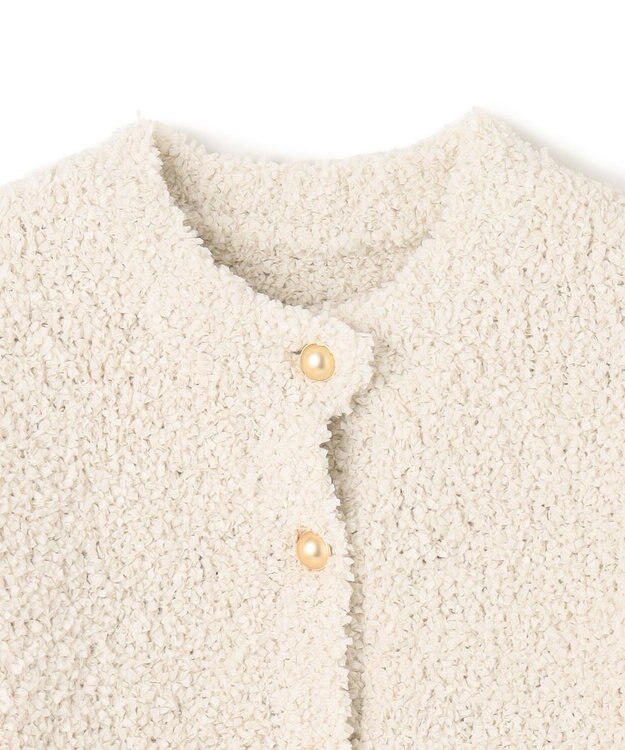 UNFILO テープフリンジニット カーディガン グレージュ